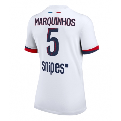 Billige Fotballdrakt Paris Saint-Germain Marquinhos #5 Replika Bortedrakt Dame 2025-26 Kortermet Billige Fotballdrakt Paris Saint-Germain Marquinhos #5 Replika Bortedrakt Dame 2025-26 Kortermet
